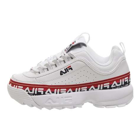 new arrival fila disruptor thick bottom summer beach sandals white for sale Tape