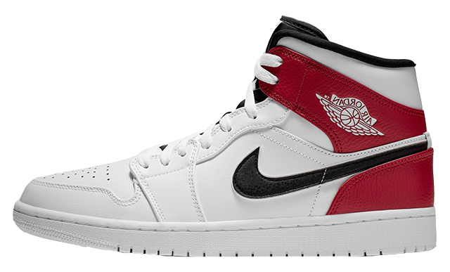 jordan one red and white