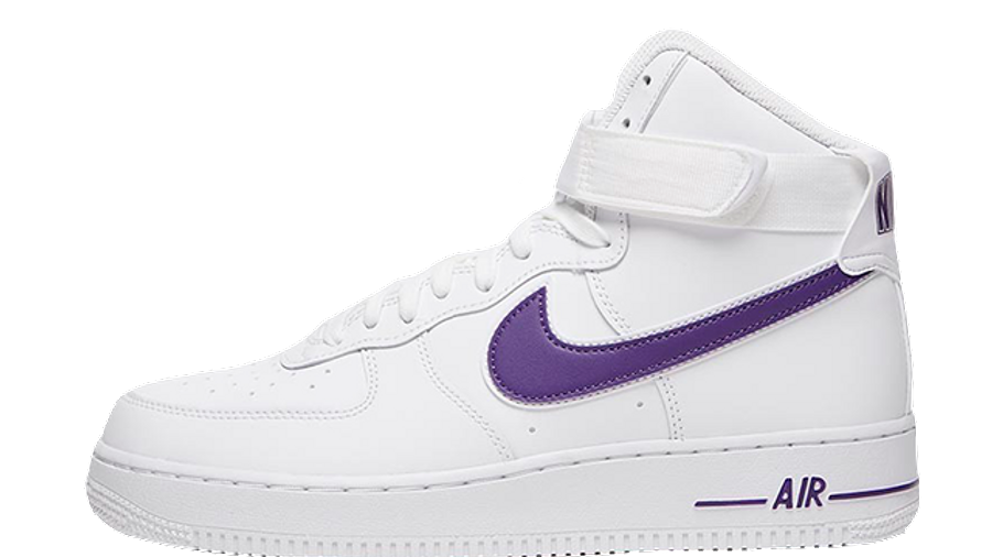 white and purple nike air force 1