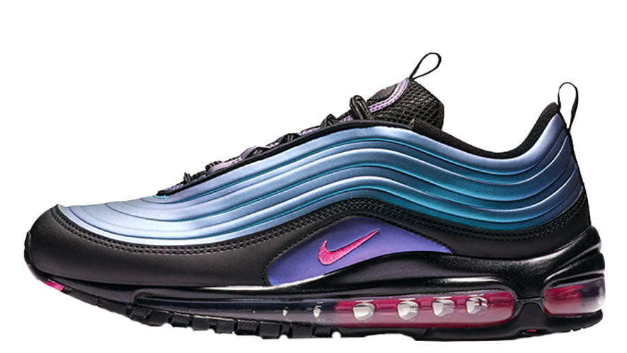 nike air max 97 iridescent trainers in black