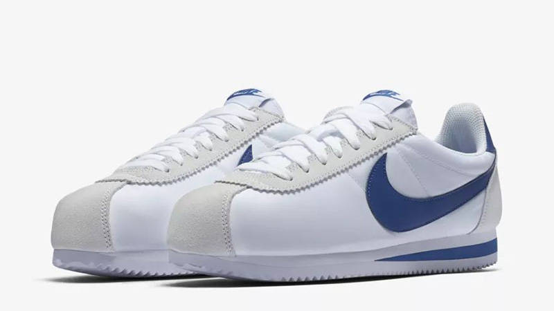 Nike cortez nylon clearance white gym blue