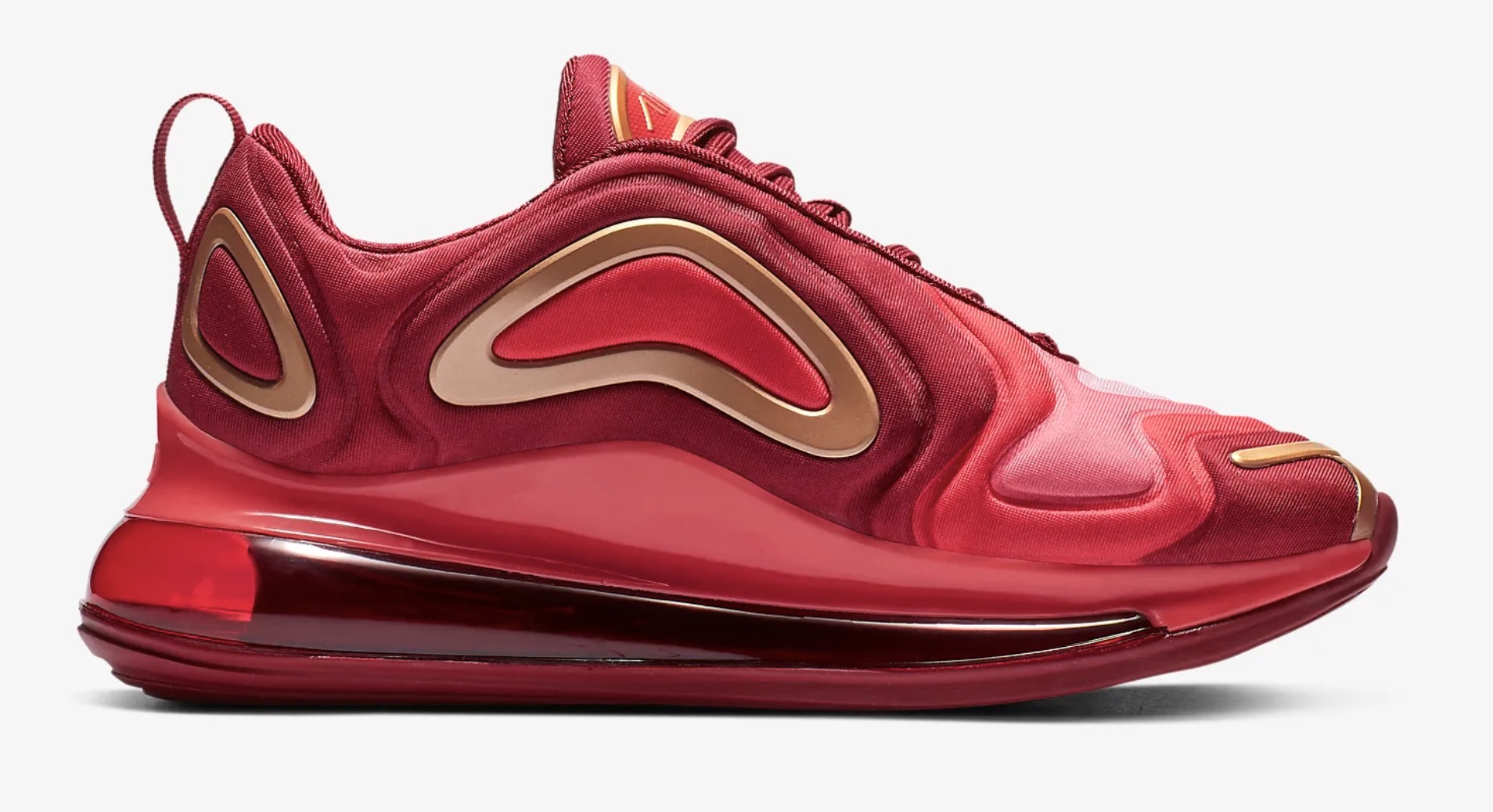 Nike s Air Max 720 Goes Regal In Red And Gold The Sole Supplier