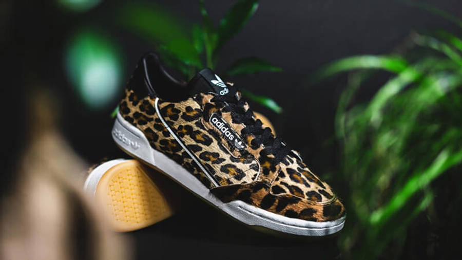 leopard print adidas continental