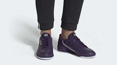 adidas Continental 80 Purple Womens G27727 On foot w400
