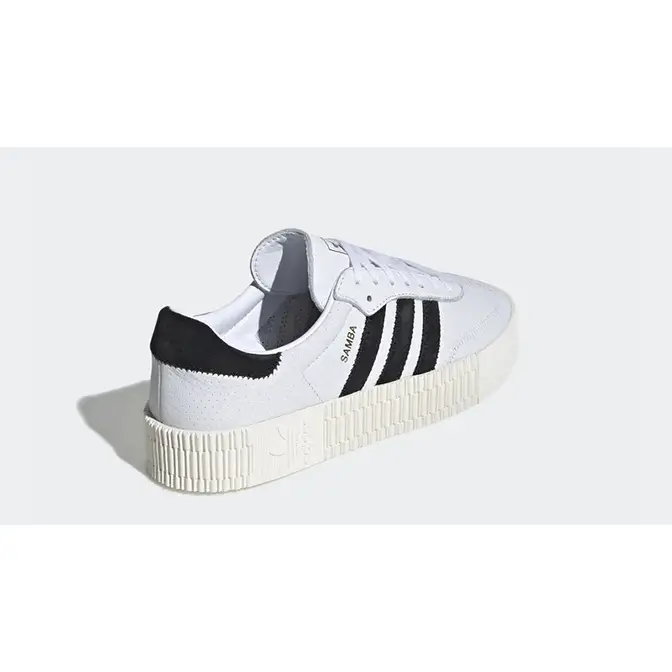 adidas sambarose white and black