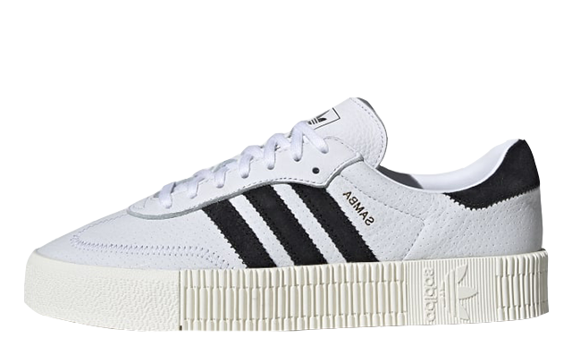 adidas sambarose white and black