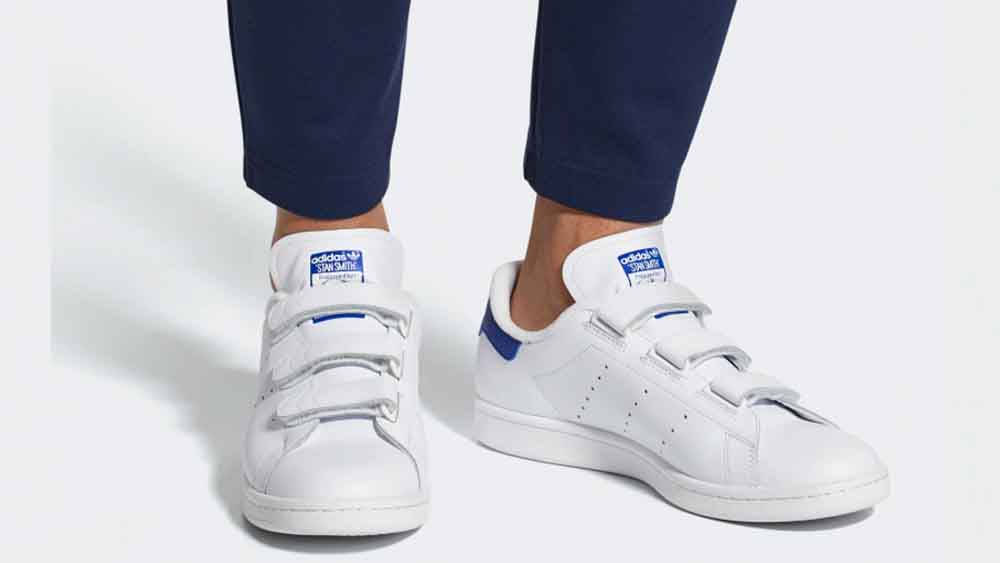 adidas Stan Smith Velcro White Blue Where Buy | | The Sole Supplier