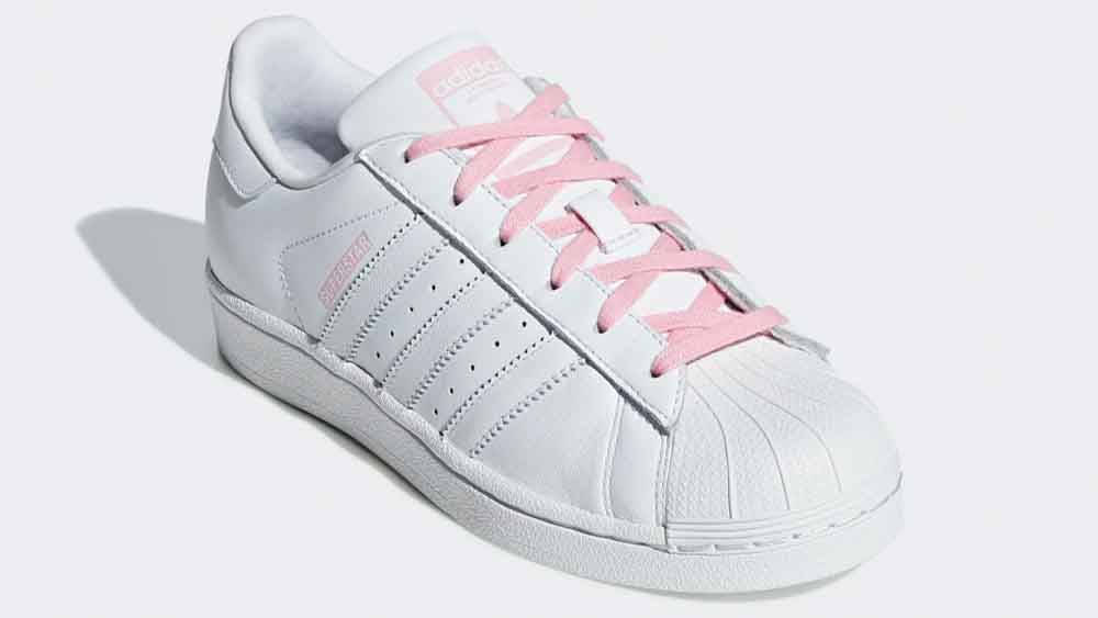 adidas gazelle silver green womens adidas Originals Clear Pink/Ftwr White/Light Pink Superstar II J Sneakers main image 0