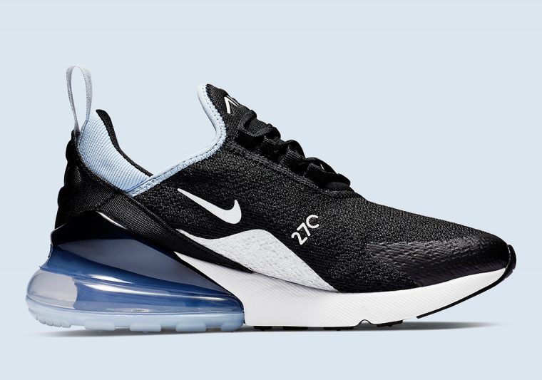 nike air max 270 black silver blue 