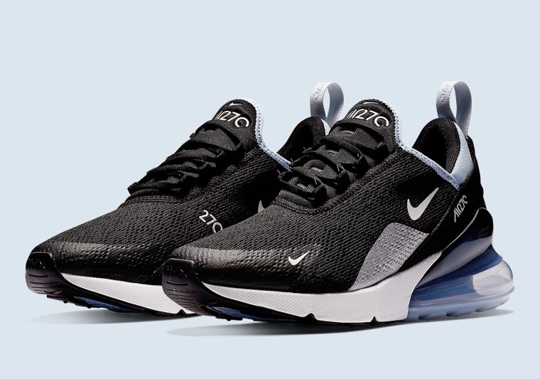 nike air max 270 black silver blue 