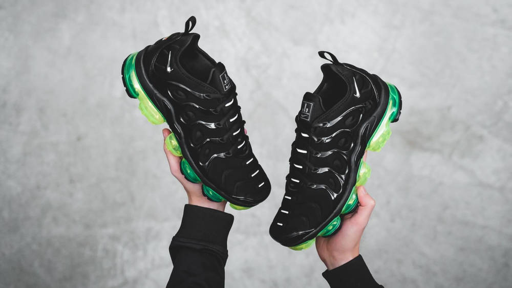 Step Up Your Shoe Game With The Nike Air VaporMax Plus 'Black Volt' Step Up Your Shoe Game With The Nike Air VaporMax Plus ‘Black Volt’
