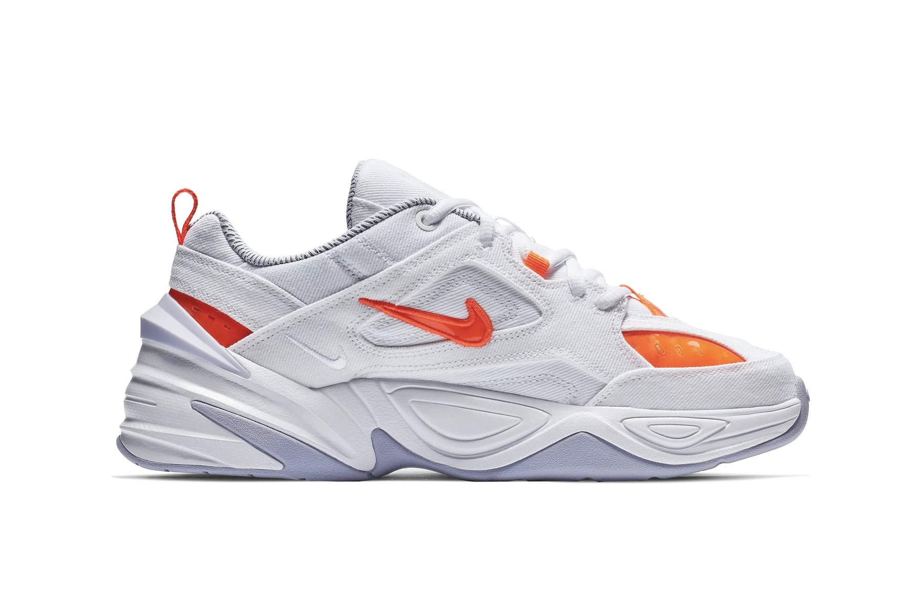 nike m2k tekno crimson white denim 