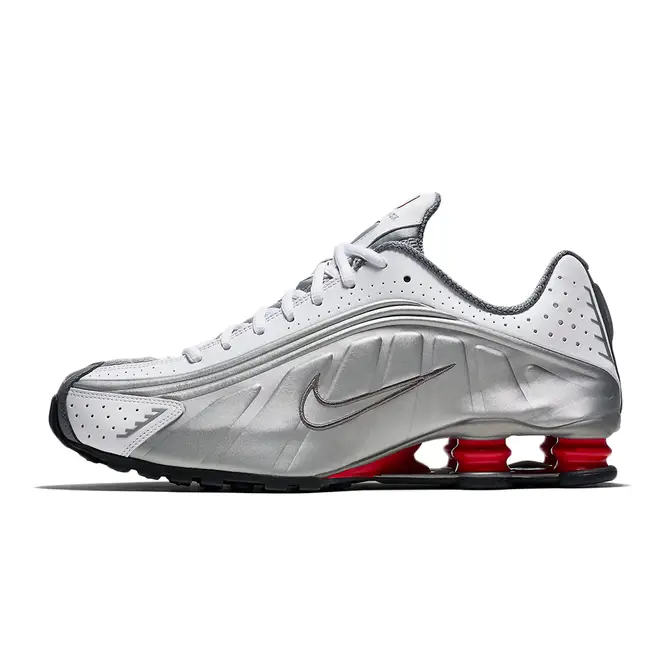 Nike Shox R4 Silver Comet Red BV1111 100 The Sole Supplier