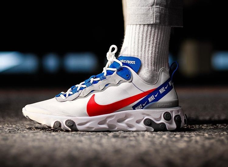nike react element 55 white game royal habanero red