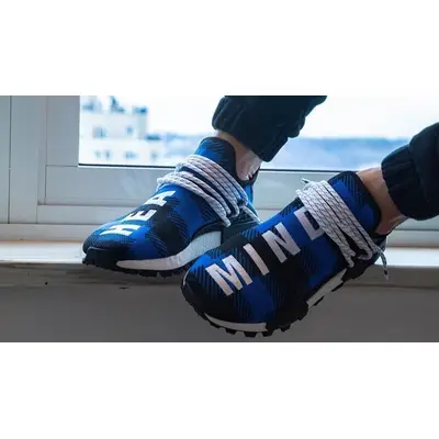 adidas nmd hu pharrell x bbc blue plaid
