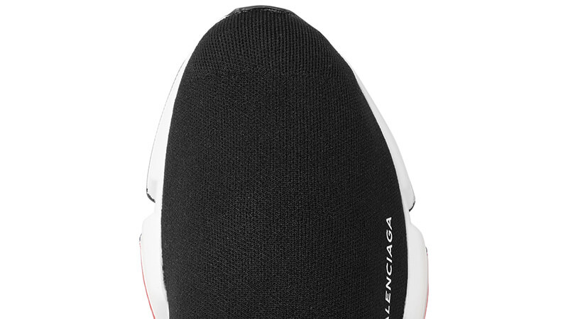 Balenciage Speed Sock Stretch-Knit Black White