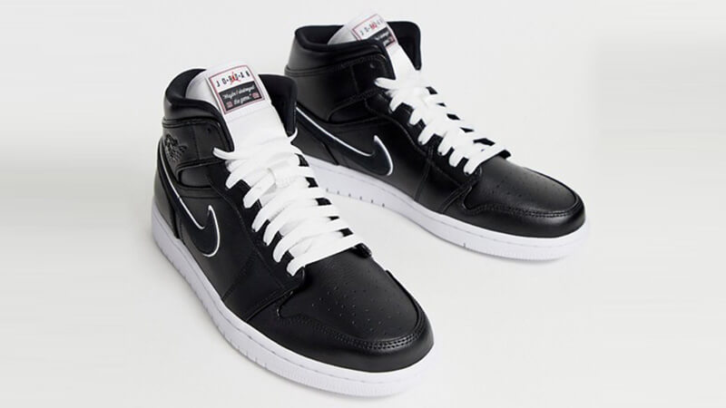 Jordan 1 Mid Black White