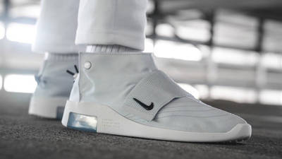 Nike Air Fear of God Moccasin Pure Platinum On Foot