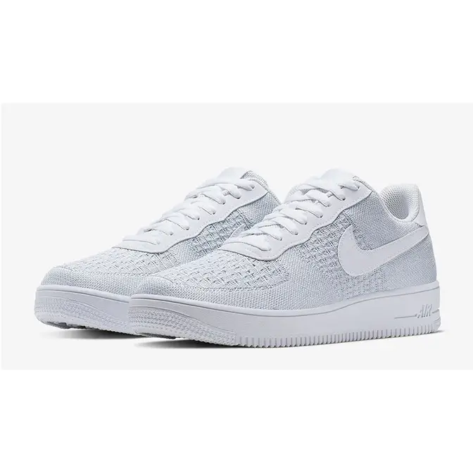 white nike flyknit air force 1