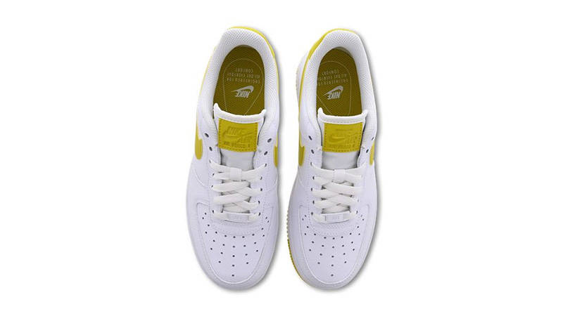Nike Air Force 1 White Yellow Womens