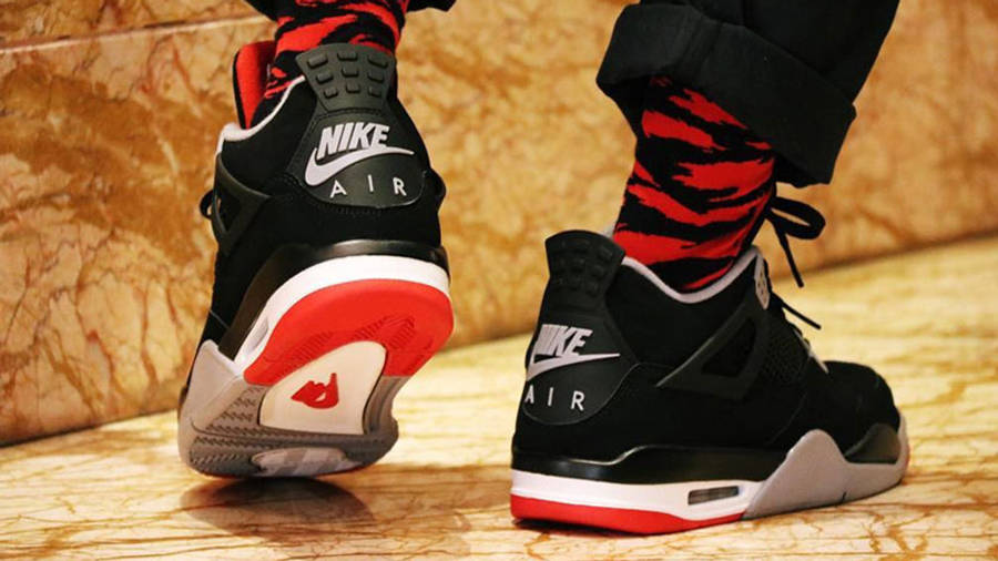 air jordan 4 bred 2019 on feet