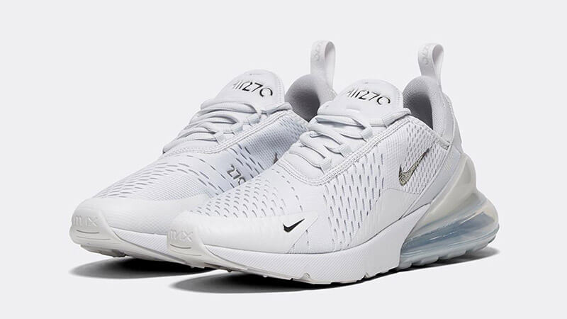 air max 270 white and silver