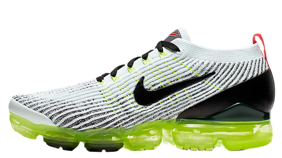 nike air vapormax flyknit 3 white black volt