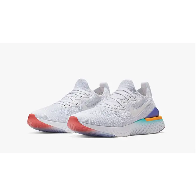 Epic react flyknit outlet 2 women's white