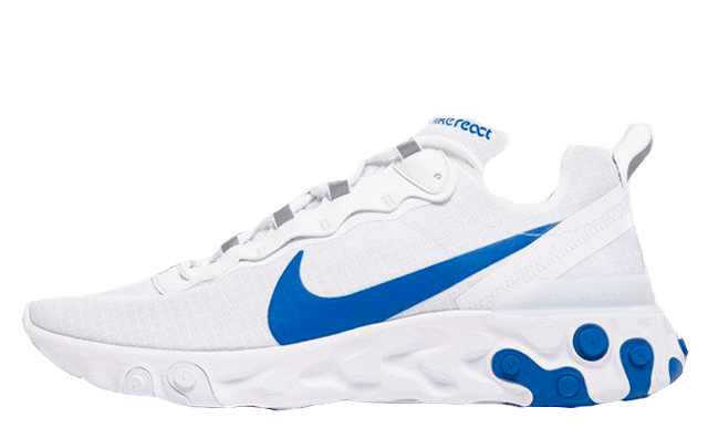 nike react element 55 white and blue