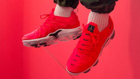 The Nike Air VaporMax Plus 'Bright Crimson' Is Flamin' Hot The Nike Air VaporMax Plus 'Bright Crimson' Is Flamin' Hot