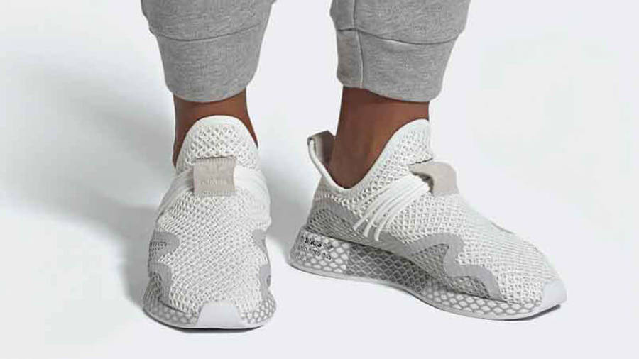 adidas deerupt grey and white