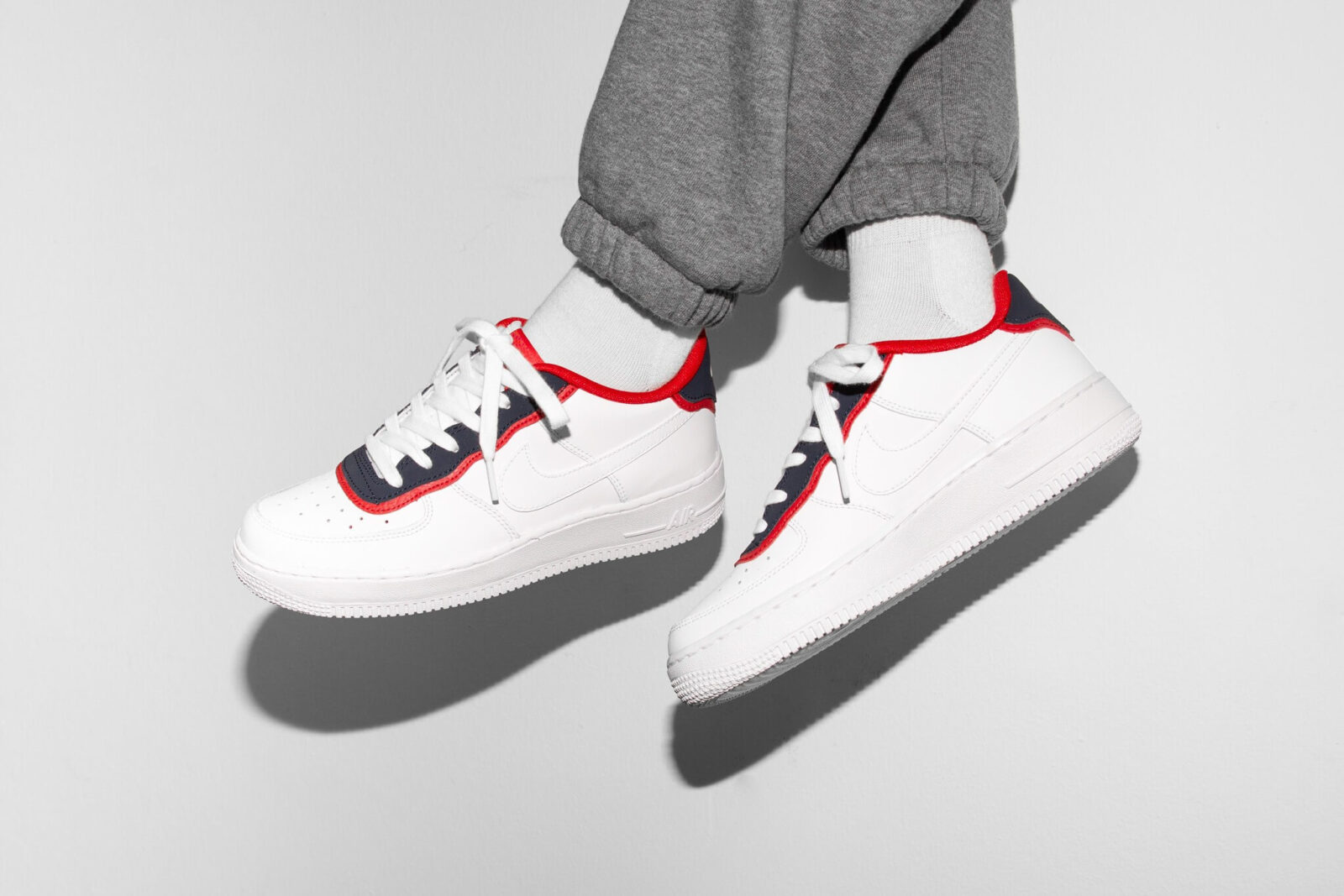 air force 1 low double layer white obsidian red
