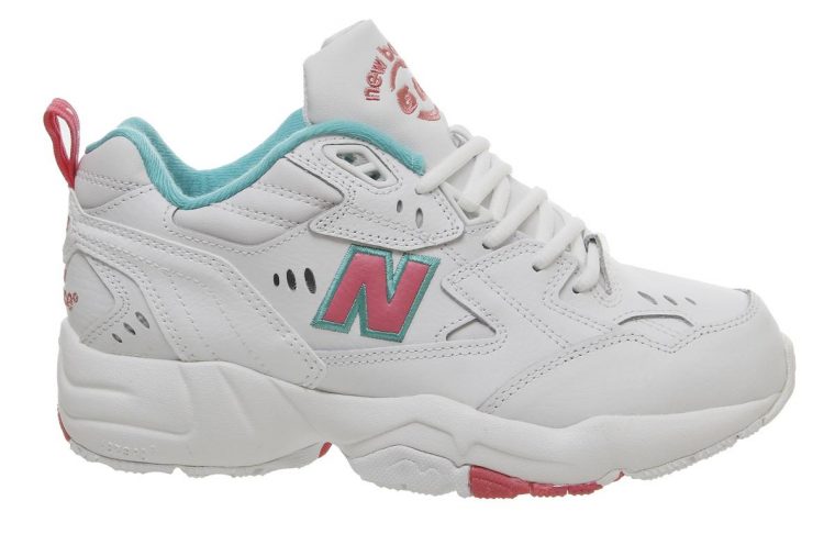 New Balance 608 Trainers White Pink Green