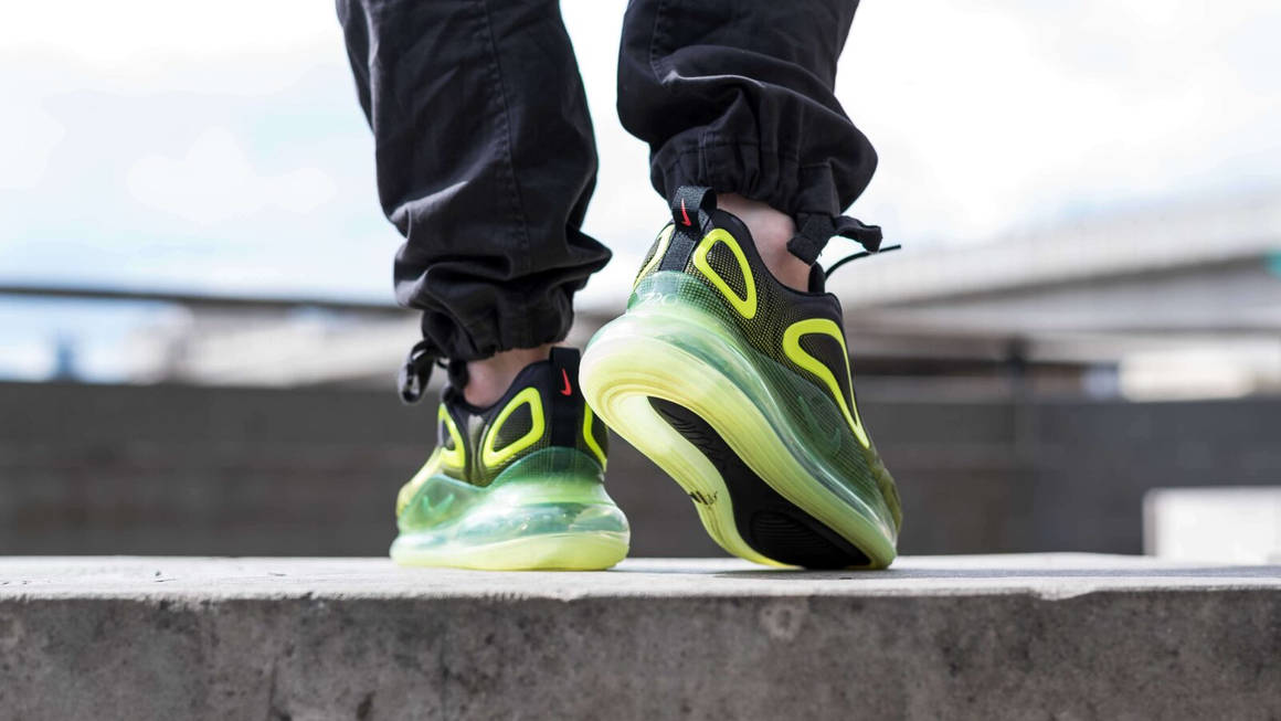 Take An On-Foot Look At The Nike Air Max 720 'Black/Volt' | The Sole ...