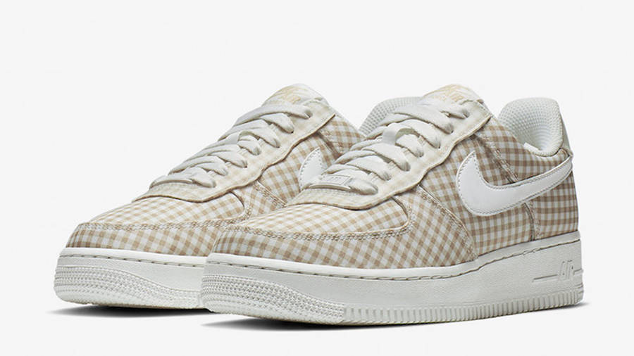 beige gingham air force 1