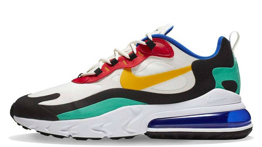 nike air max 270 react trainers in multi