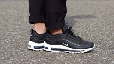 black and white air max 97 on feet