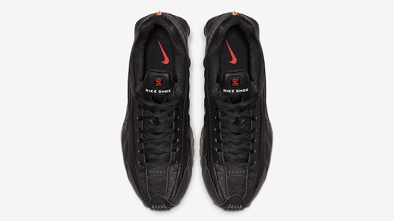 Nike Shox R4 Black Orange Womens