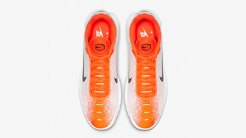 nike air max plus white orange