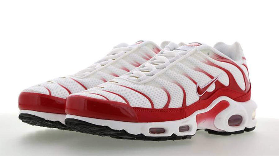 red and white nike tns