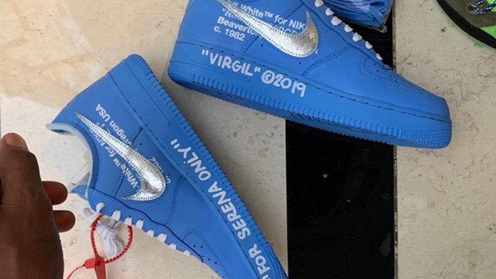 Take A Look At Serena William's Exclusive Off-White x Nike Air Force 1 'University Blue' Take A Look At Serena William’s Exclusive Off-White x Nike Air Force 1 ‘University Blue’