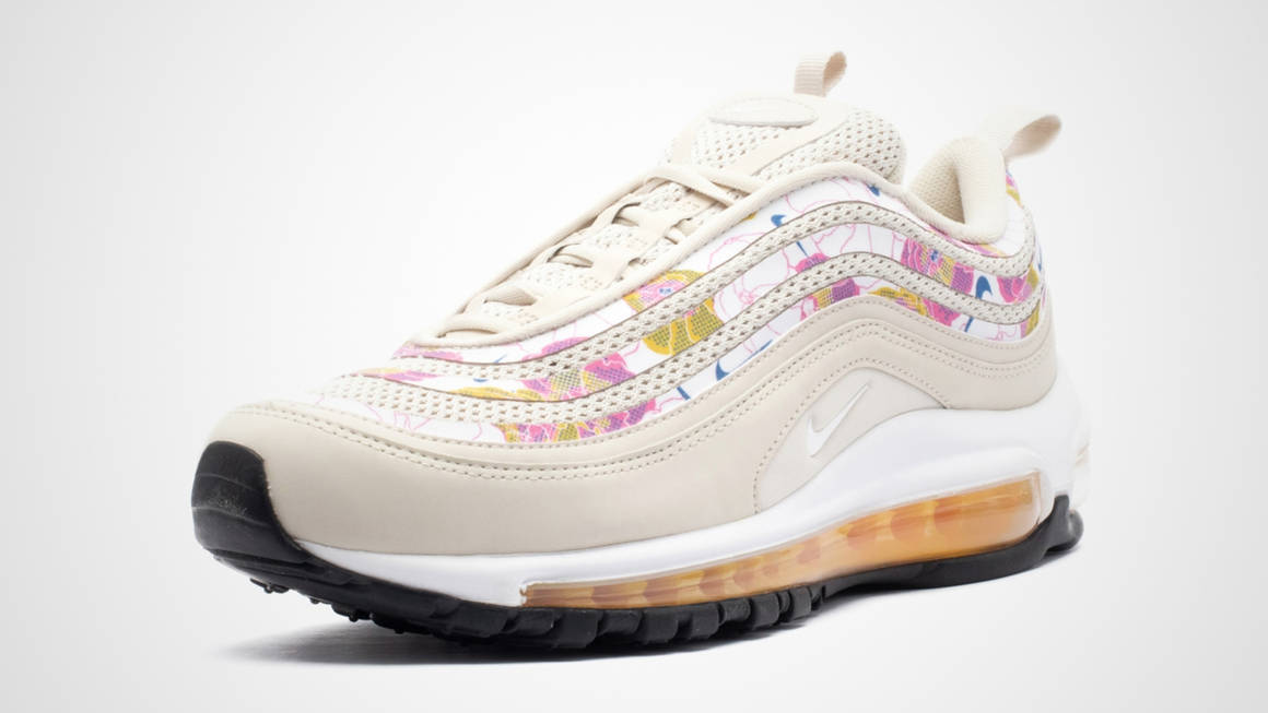 white floral air max 97