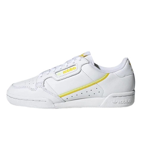 Adidas continental 80 yellow deals stripe