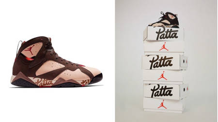 The Patta x Air Jordan 7 Mahogany Releases This Week The Patta x Air Jordan 7 Mahogany Releases This Week