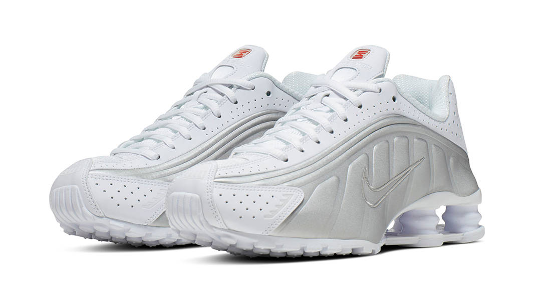 Nike Shox R4 Metallic White Womens AR3565-101 Side