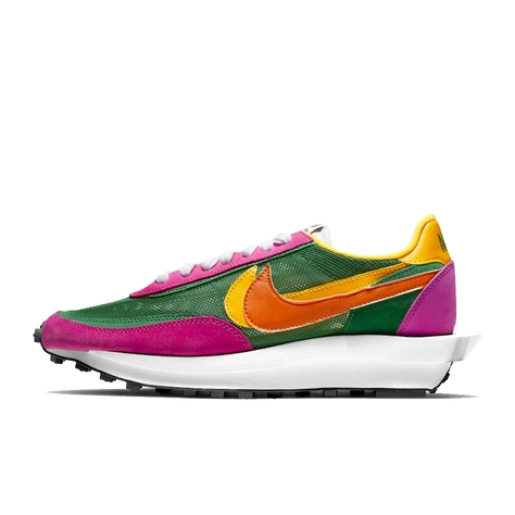 sacai x Nike low LDWaffle Green Pink BV0073-301