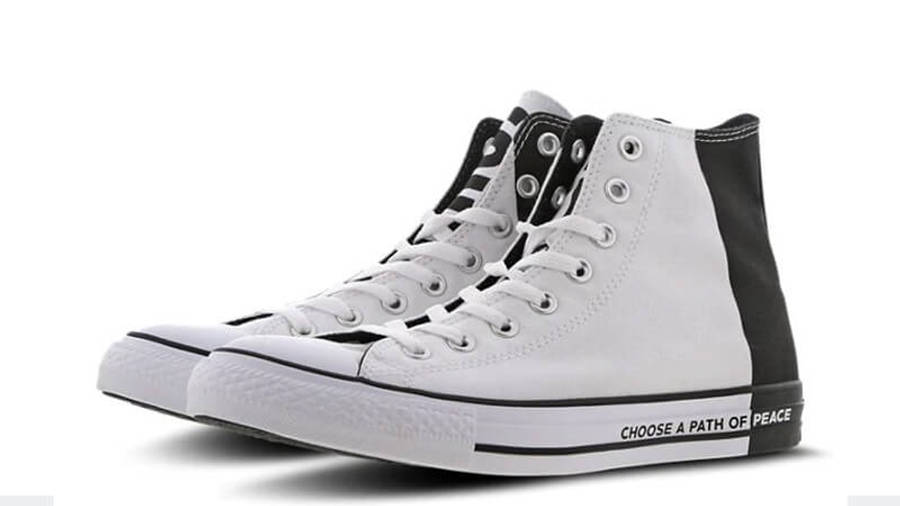 black converse white sole