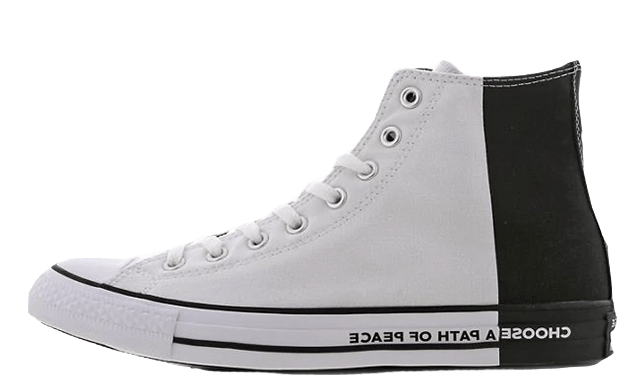 black converse white sole
