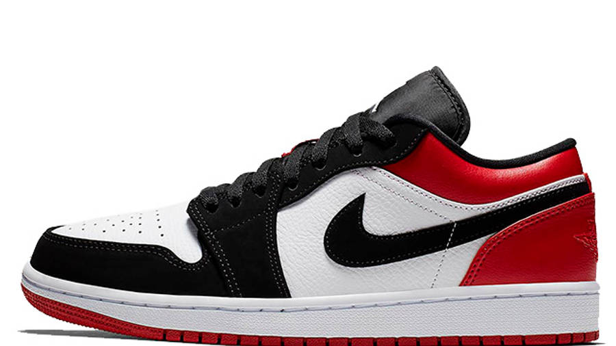 black and red low jordan 1