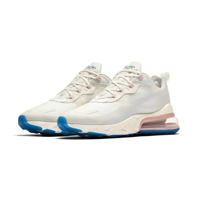 Nike air max 270 react women's pink and clearance white